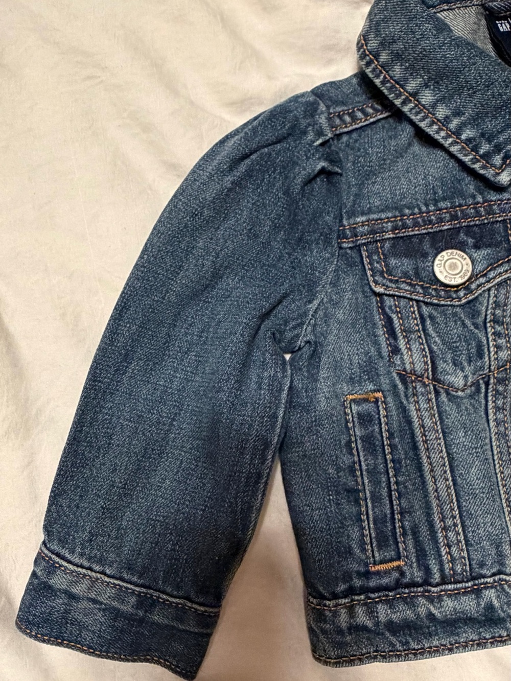 NEW Baby Gap Disney Appliquéd Minnie Mouse Jean Jacket Toddler Girl Size 12-18 M - Picture 16 of 16